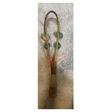 Y-frame sistrum rattle made with a cane rattan
