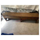 Wooden bench (master upstairs bedroom)