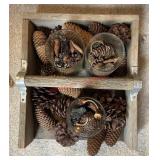 rustic wooden centerpiece is a DIY (1st upstairs