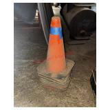 orange safety traffic cones (barn)