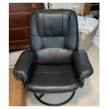 Black leather chair(masters upstairs)