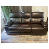 brown leather power reclining sofa !!! bring help