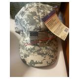 Camo hat with the flag (1st upstairs bedroom)