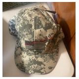 Camo hat with the flag( 1st upstairs bedroom)