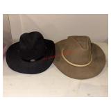 Two Cowboy Hats SZ 7 &7-3/8