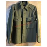 Military Green Wool Button Down No Tag