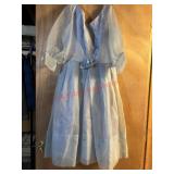 Vtg Light Blue 28in waste Handmade Dress