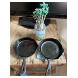 Skillets and tent poles (master upstairs)