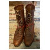 vintage Chippewa packer work boots. (Living room)