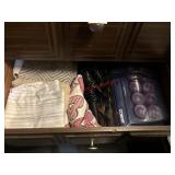 Drawer lot of hand towels           (Basement)