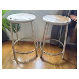 Two metal bar stools                   (Dining