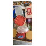 Misc plastic containers (garage)