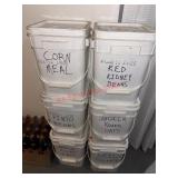 Tubs of Dried Goods, Not Sealed