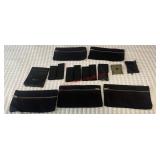 various black canvas and nylon storage