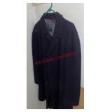 blue men's wool overcoat (Master closet)