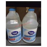 (2) Jugs Ammonia mostly full (Basement side room)