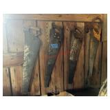 Woodworking hand saws (barn)