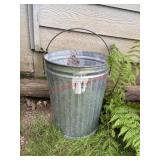 Galvanized Waste Bin