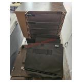Rack and collapsible fabric tote - garage