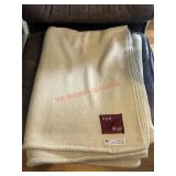 Foreign Made Large Wool blanket  Cream