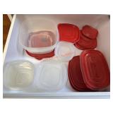 Tupperware and lids drawer lot