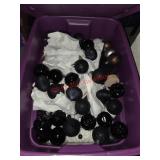 Purple Tote of Seasonal Decor (Basement)