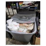Tote of glass plates