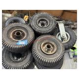 Lawn Tires and Castors lot