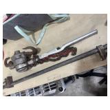 Ratchet Chain Hoist and VTG Car jack lot