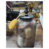 Large Canister Filled with new Loofahs