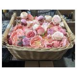 Woven Basket Filled with Faux Flowers