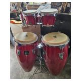 LP Aspire conga and bongo drum set