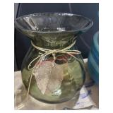 Green Tint Clear Glass Vase