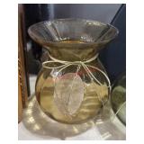 yellow tint Clear Glass Vase