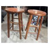 Two Wood Stools
