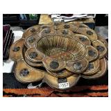 e vintage Chinese feng shui bamboo staved baskets