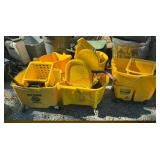 Lot of 5 commercial mop buckets