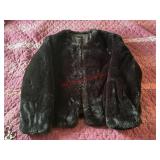 Forever 21 black faux fur jacket ( in tote)