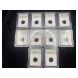 Lot of 10 Authentic Meteorites   (Book Nook)
