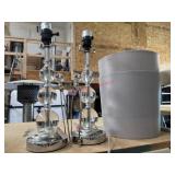 two matching Bubble Table lamps with shades