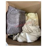 Large box of Towels and linens