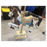46in tall VTG carousel horse decor