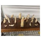 Carved Polar Bear Figures lot