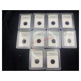 Lot of 10 Authentic Meteorites   (Book Nook)