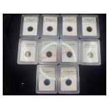 Lot of 10 Authentic Meteorites   (Book Nook)