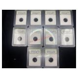 Lot of 10 Authentic Meteorites   (Book Nook)
