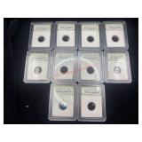 Lot of 10 Authentic Meteorites   (Book Nook)
