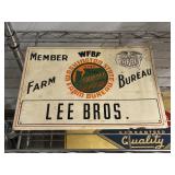 Vtg Tin Sign Lee Bros