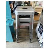backless metal bar stools (row d)