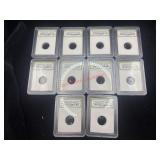 Lot of 10 Authentic Meteorites   (Book Nook)